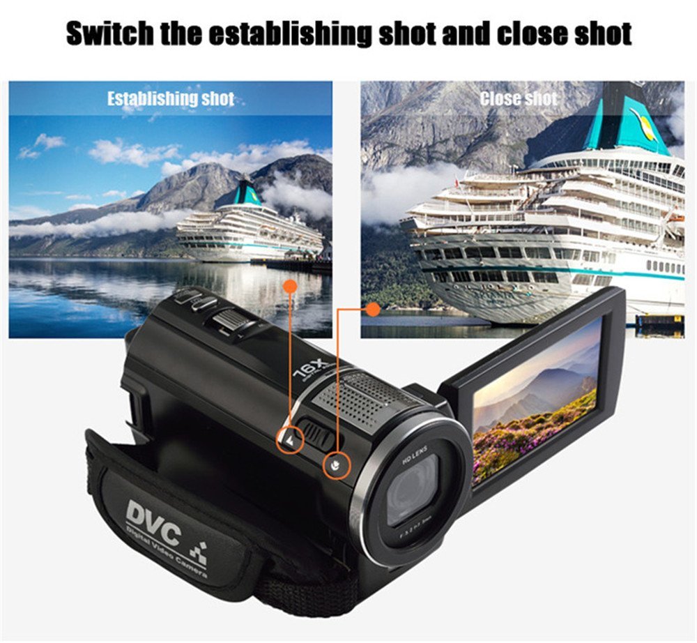 Boblov ORDRO HDV Full HD Digital Video Camera Recorder LCD Touch Screen