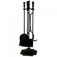 Fireset Fireplace Tool Set, Black 5 Pc