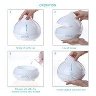 Seneo 300ml Essential Oil Diffusers Ultrasonic Aromatherapy Cool Mist Humidifiers Electric for Office, Yoga, Spa... N5