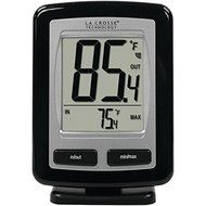 New LA CROSSE TECHNOLOGY WS-9009BK-IT-CBP Black Wireless Temperature Station