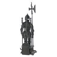 Design Toscano The Black Knight Fireplace Tool Ensemble N4