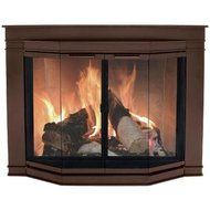 Pleasant Hearth Glacier Bay Small Fireplace Glass Doors
