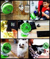 Powerful Clip On Fan ClipGrip With a Lifetime Guaranty, Battery Operated Portable &amp; Rechargeable, White Noise... N11