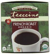 Teeccino Herbal Coffee, French Roast, Caffeine-Free, 25-Count Tea Bag N27