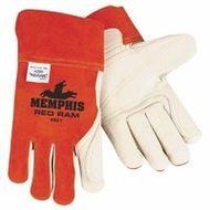 Memphis Glove 127-4921 Cow Mig &amp; Tig Welders Gloves, Large, Cowhide, Cotton Lining, White, Russet by Memphis Glove