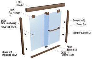 CRL Oil Rubbed Bronze 60 x 72 Suite EK Series Shower Door Kit by CRL