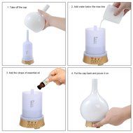 Yomondo Aromatherapy Essential Oil Diffuser 100ml Ultrasonic Aroma Oil Diffuser Glass Cover Humidifier(Color Changing... N4