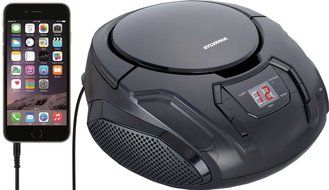 Sylvania Portable CD Boombox with AM/FM Radio (Black) N4