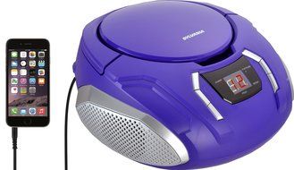 Sylvania Portable CD Boombox with AM/FM Radio (Black) N5