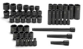 SK Hand Tool 31036 Drive Metric Impact Socket Set, 1/4-Inch, 39-Piece by SK Hand Tool