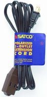 Satco Products 93/197 16/2 SPT Polarized 3 Outlet Brown Extension Cord, 12-Foot by Satco