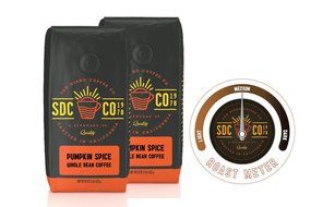 San Diego Coffee Pumpkin Spice, Whole Bean Coffee (1 LB (Pack of 2)