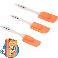 mKitchen Orange Soft Easy Flex Silicone Spatula Set of 3 - Heat Resistant Baking Supplies, Bakeware Set, Kitchen... N5