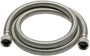 Fluidmaster B9WM72HE High Efficiency Washing Machine Connector, Braided Stainless Steel - 3/4 Hose Fitting x 3...