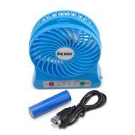 iKKEGOL Mini Portable Personal Table Fan for Office Outdoor Travel, 4-inch, Rechargeable (White) N5