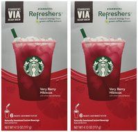 Starbucks Via Instant Refreshers - Very Berry Hibiscus - 6 Packets (Pack of 2) N3
