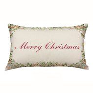 Pillow Cover,Haoricu Christmas Snowflake Rectangle Cotton Line Pillow Cases Cushion Covers (F2) N6