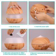 Tenswall 400ml Ultrasonic Aromatherapy Essential Oil Diffuser, Cool Mist Humidifier - Whisper Quiet Operation... N11