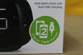 Capello CR22 Sleep and Charge Dual Alarm Clock with Dual USB Charging