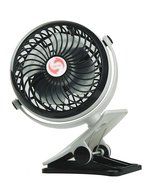 Black Color Clip on Fan with USB Rechargable Battery Portable Angle Adjustable Multi speed Fan for Baby Stroller... N2