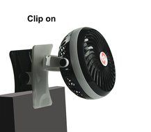 Black Color Clip on Fan with USB Rechargable Battery Portable Angle Adjustable Multi speed Fan for Baby Stroller... N3