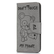 iPhone 7 Plus Case (5.5 inch) - Wallet Flip Stand Case Embossed Cute Bear PU Leather Case Shockproof TPU Inner...