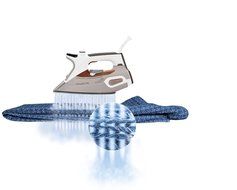 Rowenta DW9081 Steamium 1800-Watt Electronic Steam Iron Stainless Steel Soleplate with Auto-Off, 400-Hole, Brown N2