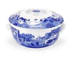 Spode Blue Italian Round Covered Deep Dish