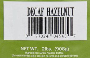 Rogers Family Company Whole Bean Coffee, Decaf Hazelnut, 32 Ounce N4