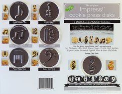 Music 7 Disk Set for Cookie Presses (SIZE M disks for presses that came with METAL disks)