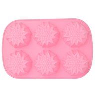 EVTECH(TM) 6 Cavity Sunflower Style Silicone Gel Non Stick Cake Bread Mousse Biscuit Ice Pudding Mold Chocolate...