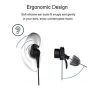 Vomach Earhook Headphones In Ear Earbuds for Running Wired Earphones with Mic Cable Clip Included Black