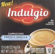 Indulgio French Vanilla Cappuccino Single Serve K-cup, 42 Count (Compatible with 2.0 Keurig Brewers) N28