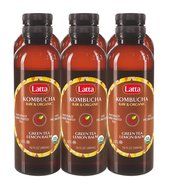 Latta Kombucha Green Tea Lemon Balm, Raw and Organic, only 2 gm of sugar, Promotes Healthy Weight Loss, Packed... N12
