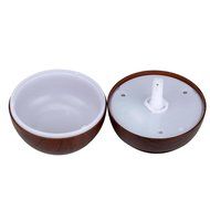 Tenworld 130ml Wood Grain USB Aromatherapy Essential Oil Diffuser Humidifier With Color Changing LED (Yellow) N5