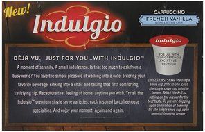 Indulgio French Vanilla Cappuccino Single Serve K-cup, 42 Count (Compatible with 2.0 Keurig Brewers) N42