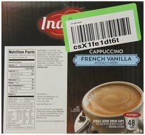Indulgio French Vanilla Cappuccino Single Serve K-cup, 42 Count (Compatible with 2.0 Keurig Brewers) N44
