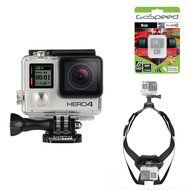 GoPro Hero4 Hero 4 12MP Full HD 4K 30fps 1080p 120fps Built-In Wi-Fi Waterproof Wearable Camera Black Adventure... N6