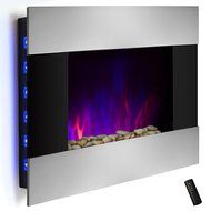 AKDY 36 inch Wall Mount Modern Space Heater Electric Fireplace Tempered Glass W/Remote Control AX-510DLB N2
