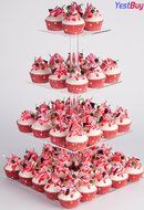 YestBuy&reg; 4 Tier Maypole Square Wedding Party Tree Tower Acrylic Cupcake Display Stand (15.1 Inches)&shy; N29