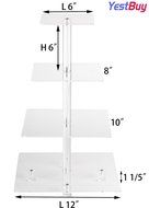 YestBuy&reg; 4 Tier Maypole Square Wedding Party Tree Tower Acrylic Cupcake Display Stand (15.1 Inches)&shy; N31