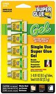 Super Glue 15176-12 Glue Gel Single Use Minis Tubes (5-Pack), 5g by Super Glue