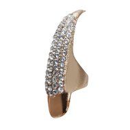 AutumnFall&reg; 10 Pcs Masquerade Props False Nail Sets Claw Paw Talon Finger Ring (Gold) N3