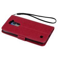 LG K10 Case, LG K10 Wallet Case,PHEZEN Cute Bear Don't Touch My Phone Design PU Leather Wallet Case Stand Flip... N12