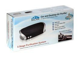 Solair Room, Car and Desktop Portable 5 Stage Air Purifier with Home and Car Adapters