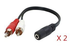 MOCREO&reg;Audio Y Cable Splitter 1-Mini Plug, 2-RCA Plugs 3.5mm Stereo to Dual RCA Audio Adapter Cable, 3.5mm Female... N4