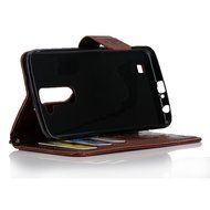 LG K10 Case, LG K10 Wallet Case,PHEZEN Cute Bear Don't Touch My Phone Design PU Leather Wallet Case Stand Flip... N15