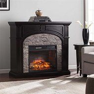 Southern Enterprises Tanaya Infrared Electric Fireplace in Ebony N4