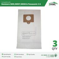 30 Microlined Kenmore Mircrofiltration Canister Vacuum Bags - 50558, 5055 By ZVac