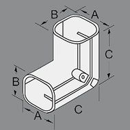 DuctlessAire 4" line set cover 90 degree vertical elbow
